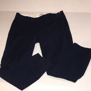 J Crew Cropped Navy Trousers | Size 4